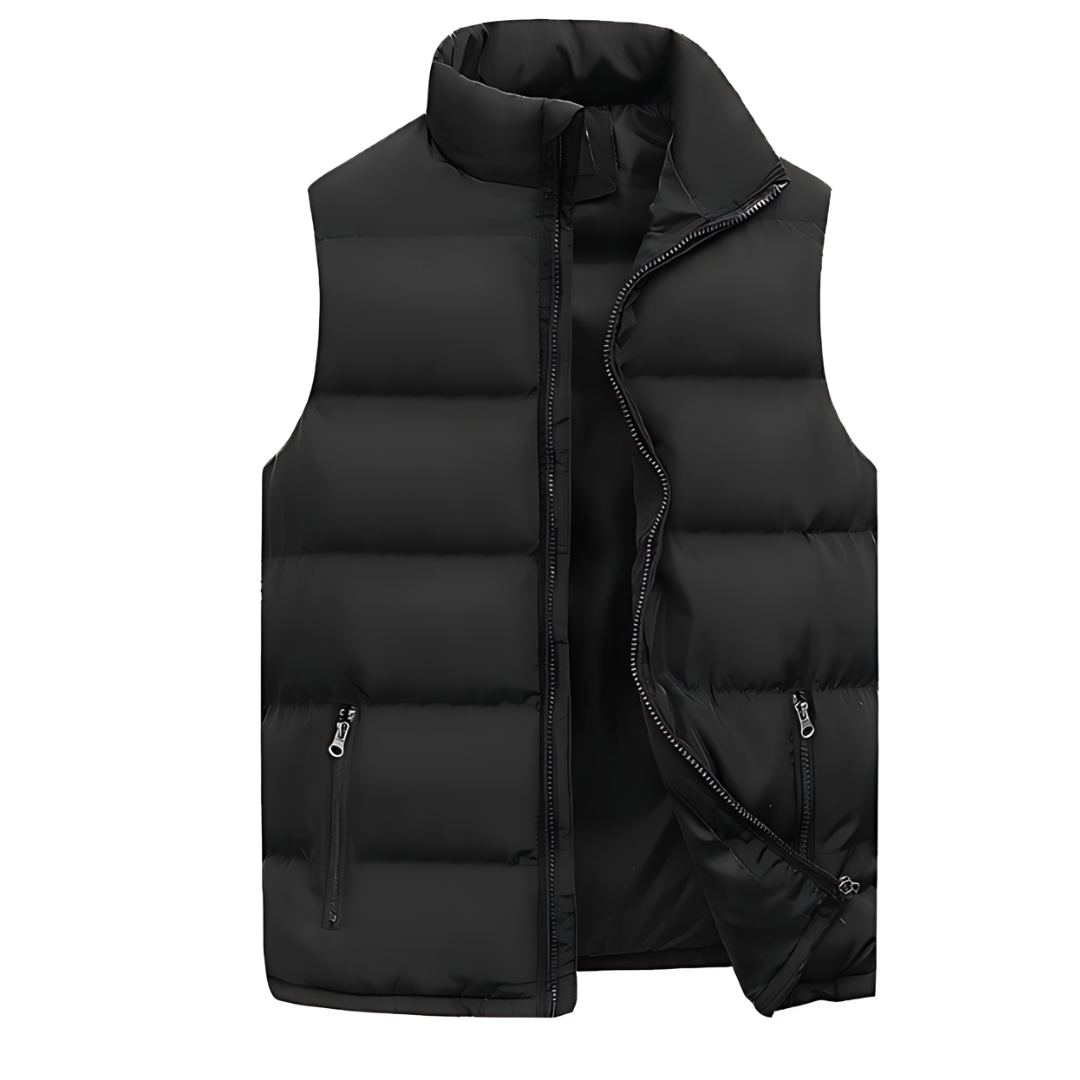 Teun - Bodywarmer Heren Gewatteerd met Opstaande Kraag Robuust en Strak