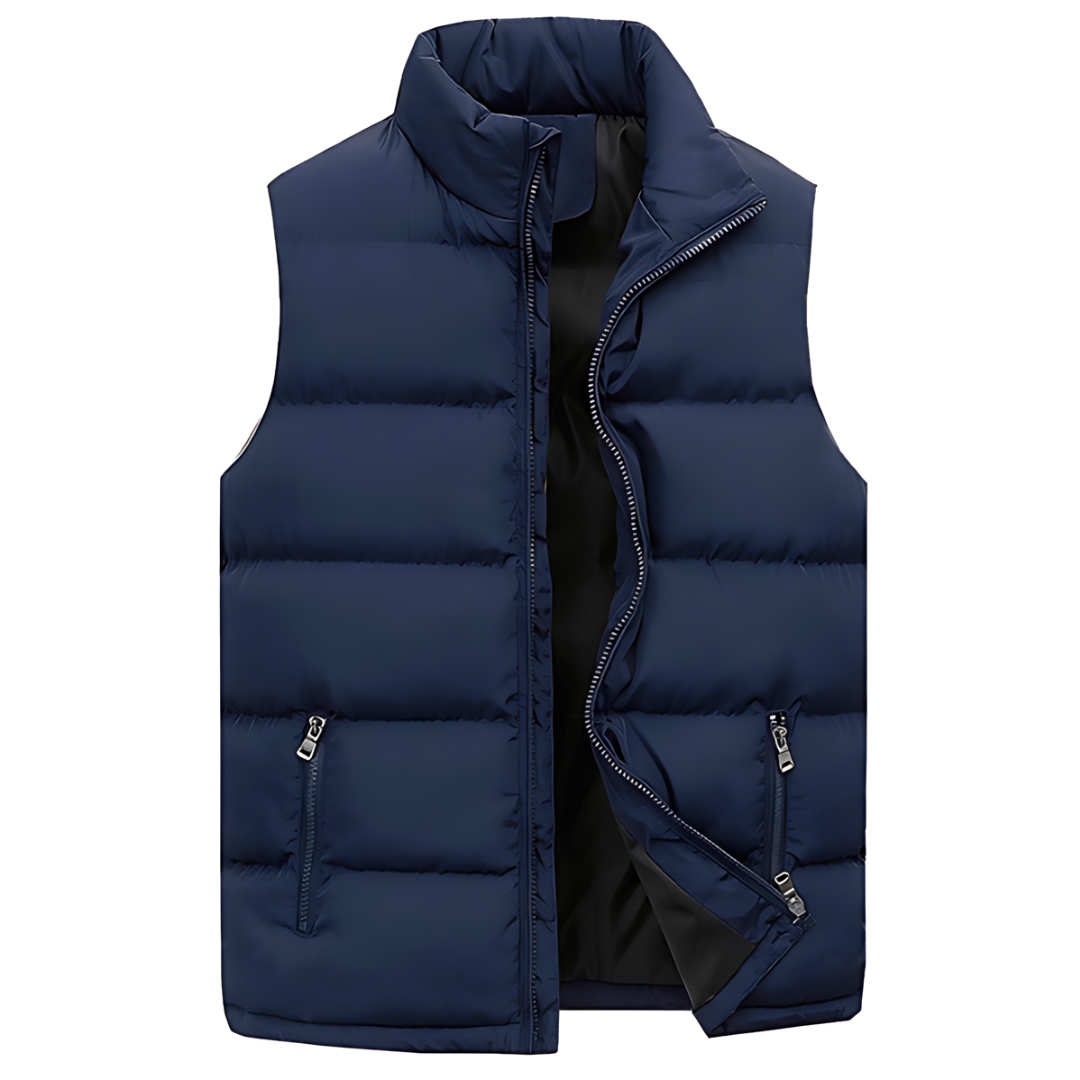 Teun - Bodywarmer Heren Gewatteerd met Opstaande Kraag Robuust en Strak