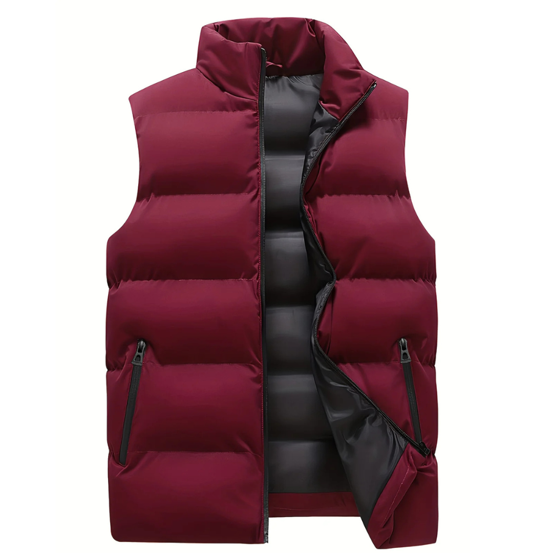 Teun - Bodywarmer Heren Gewatteerd met Opstaande Kraag Robuust en Strak