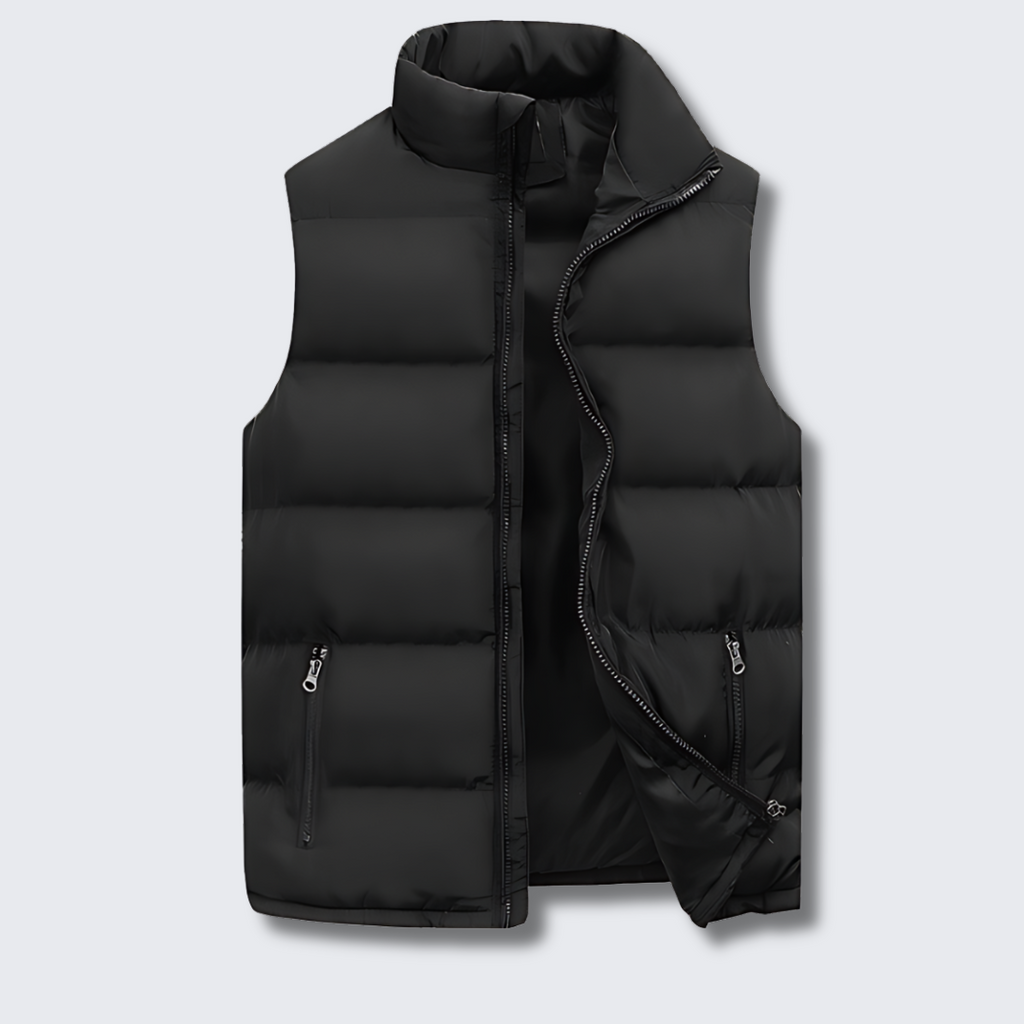 Teun - Bodywarmer Heren Gewatteerd met Opstaande Kraag Robuust en Strak