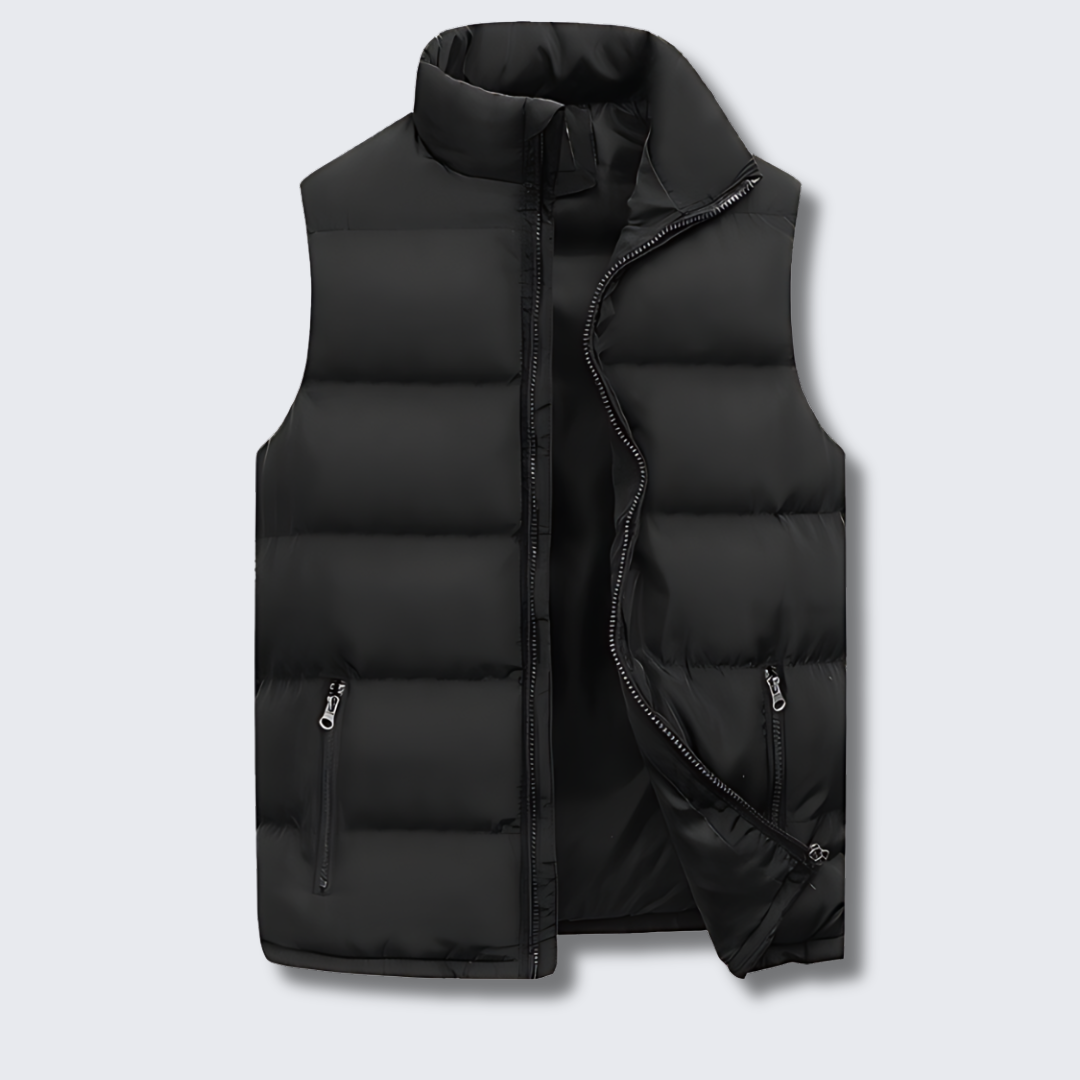 Teun - Bodywarmer Heren Gewatteerd met Opstaande Kraag Robuust en Strak