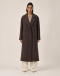 Hester - Winterjas Dames Lang Oversized met Dubbele Knopenrij Warm en Stoer