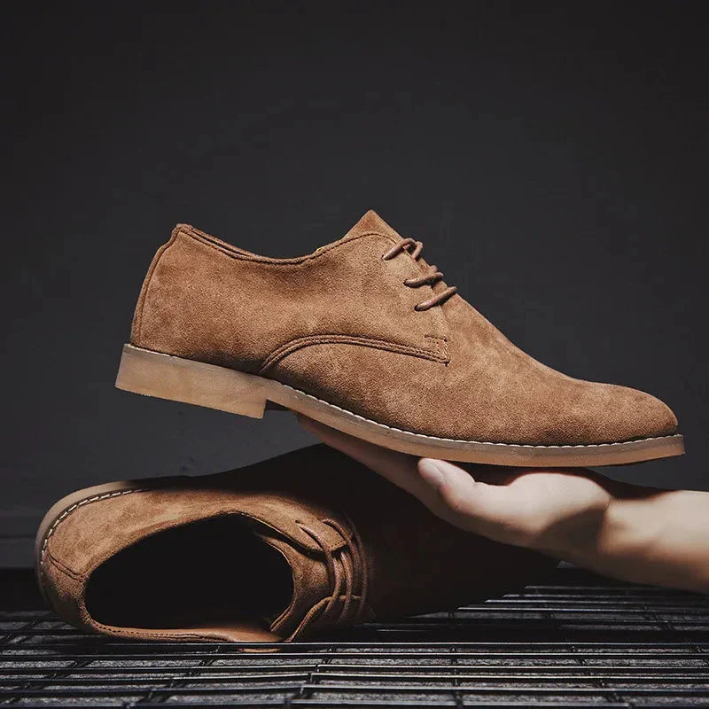 Jens - Veterschoenen Heren Laag met Profielzool Robuust en Sportief