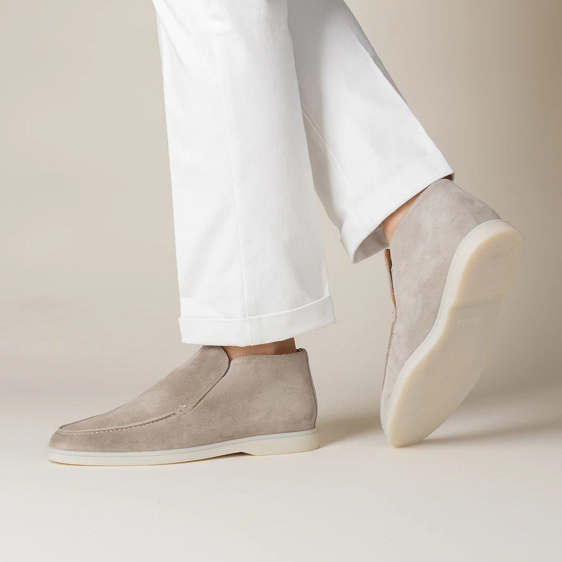 Jelle - Loafers Heren Enkelhoog Instappers Moccasin Comfortabel en Modern