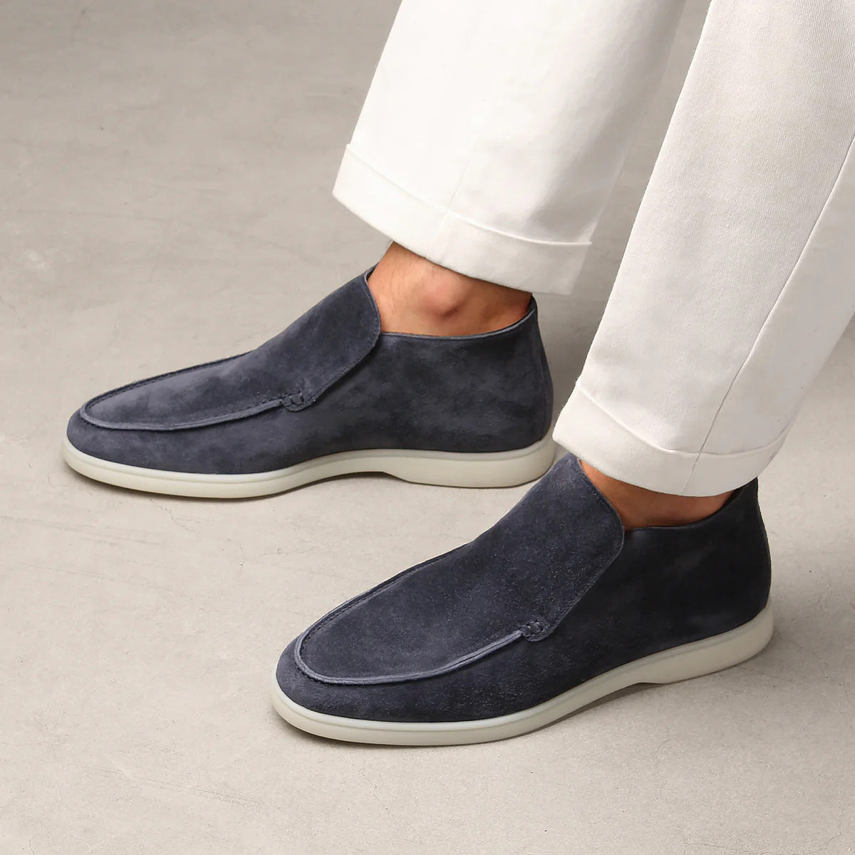 Jelle - Loafers Heren Enkelhoog Instappers Moccasin Comfortabel en Modern
