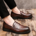 Guus - Loafers Heren Instappers met Brogue Detail en Band Klassiek