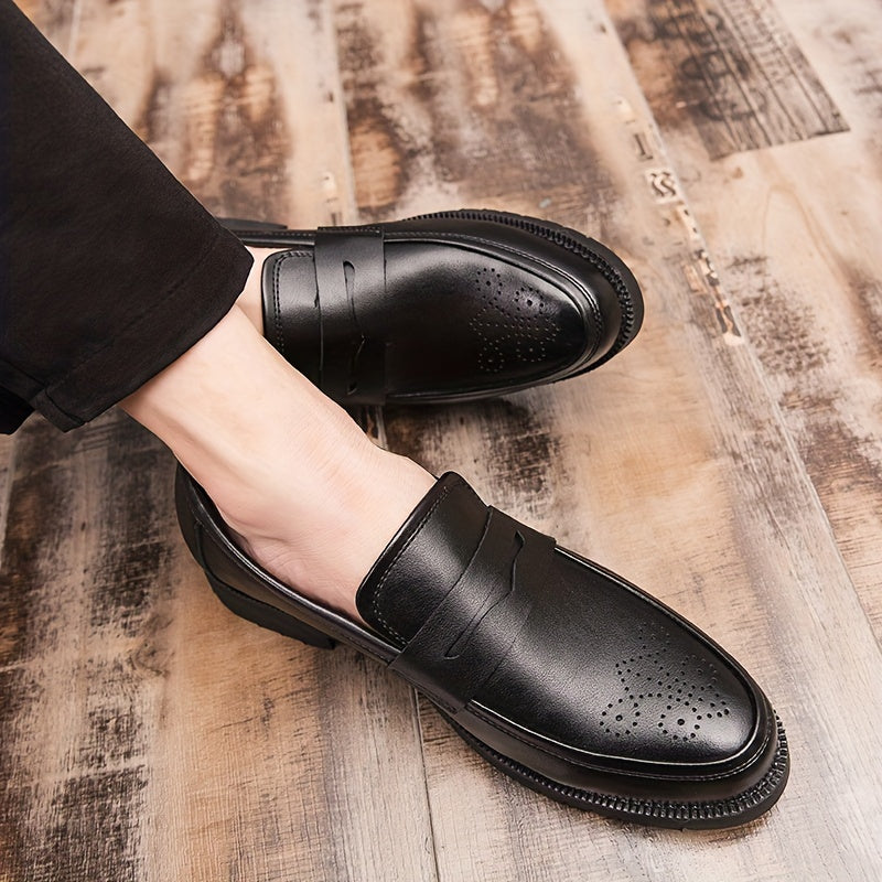 Guus - Loafers Heren Instappers met Brogue Detail en Band Klassiek
