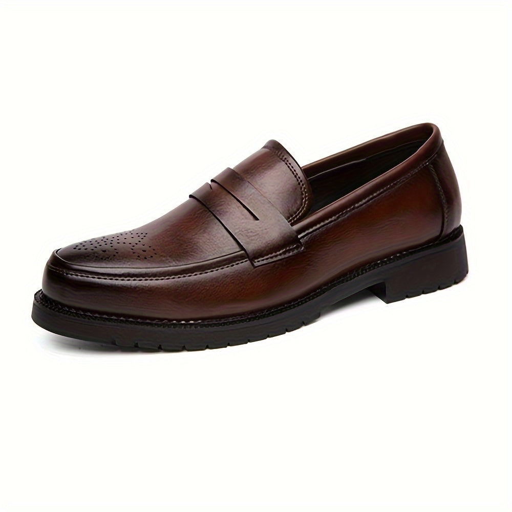 Guus - Loafers Heren Instappers met Brogue Detail en Band Klassiek
