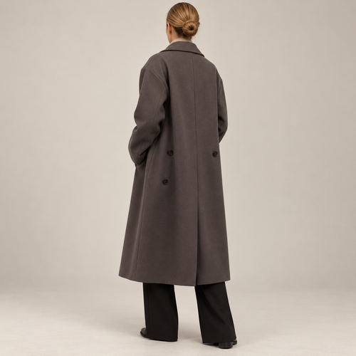 Annick - Winterjas Dames Lang Oversized met Reverskraag Warm en Stijlvol