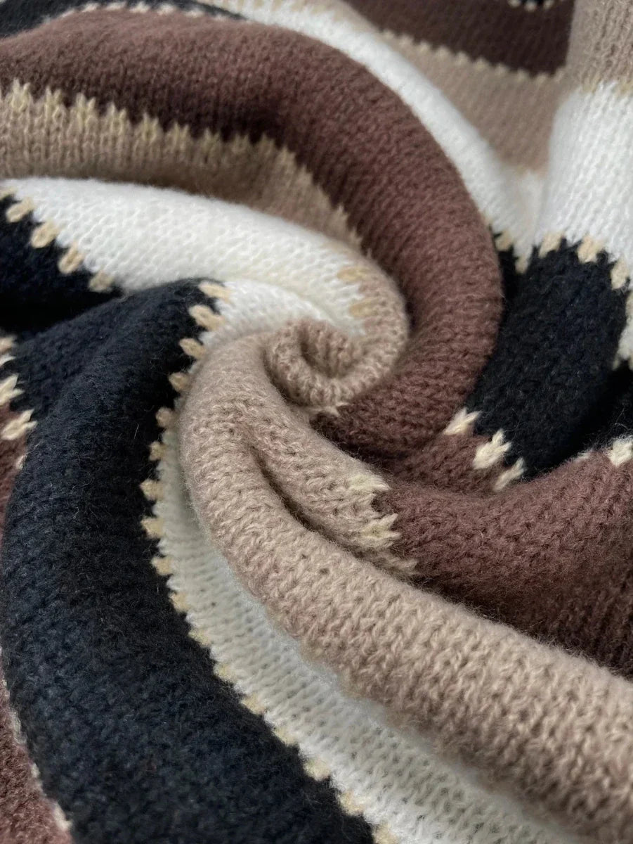 Margriet - Trui Dames Oversized Gestreept met Wijde Mouwen Zacht