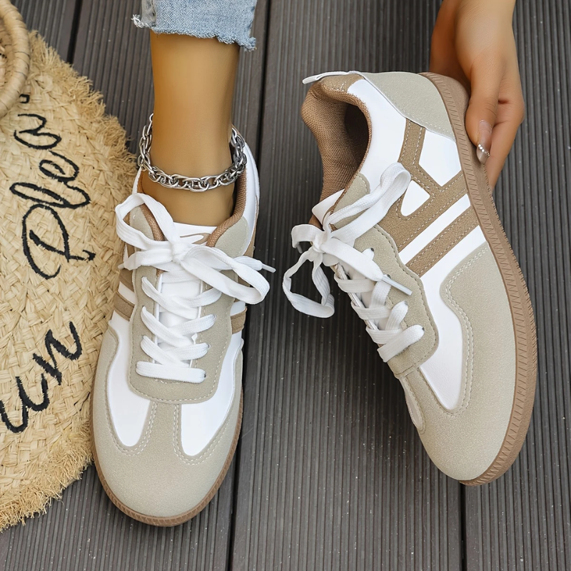 Machteld - Sneakers Dames Retro Laag met Veters Zelfverzekerd en Tijdloos