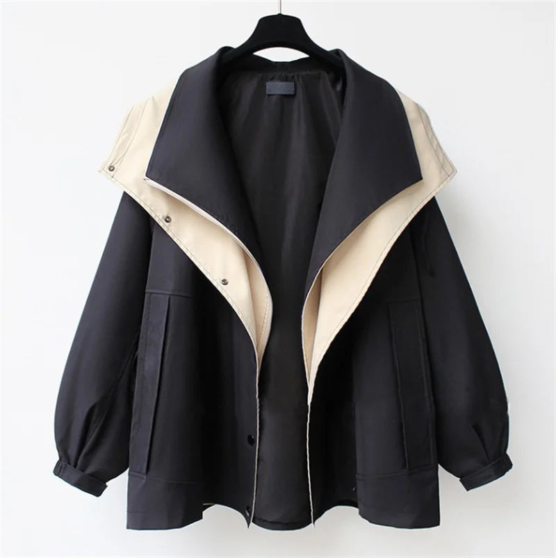 Sterre - Tussenjas Dames Oversized met Kraag en Rits Speels en Modern