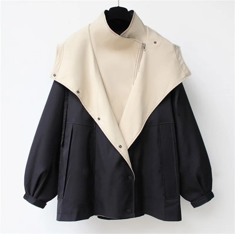 Sterre - Tussenjas Dames Oversized met Kraag en Rits Speels en Modern