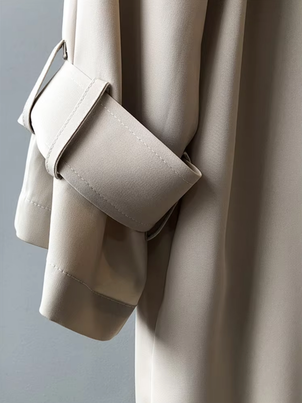 Britt - Tussenjas Dames Trenchcoat Lang met Dubbele Knopenrij Elegant