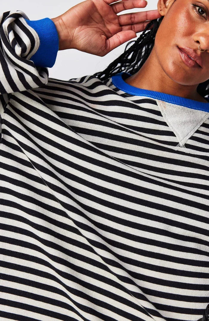 Inge - Trui Dames Gestreept met Contrastboorden Comfortabel en Verfijnd
