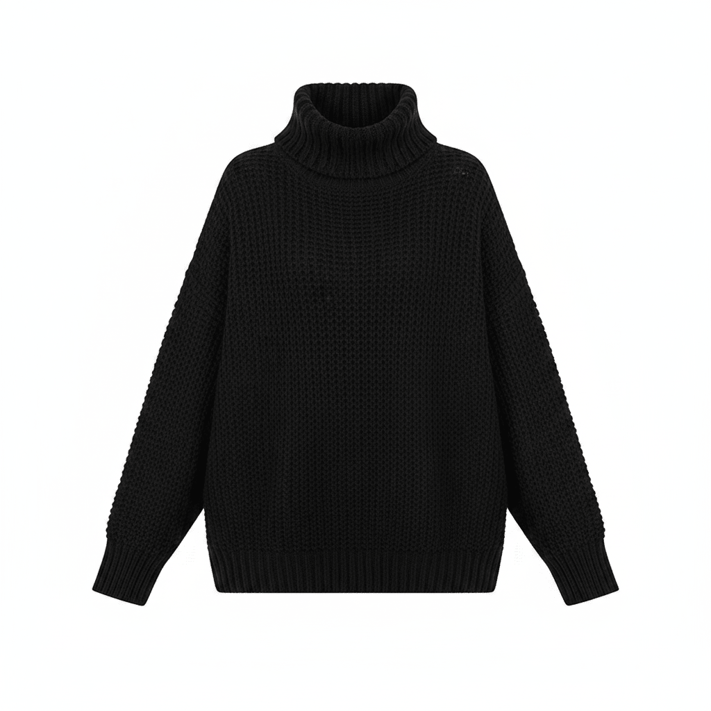 Wieke - Trui Dames Oversized Grofgebreid met Hoge Col Nonchalant