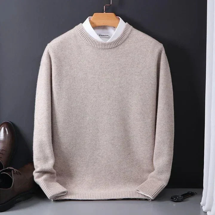 Lars - Trui Heren Gebreid met Ronde Hals Basic Comfortabel en Strak