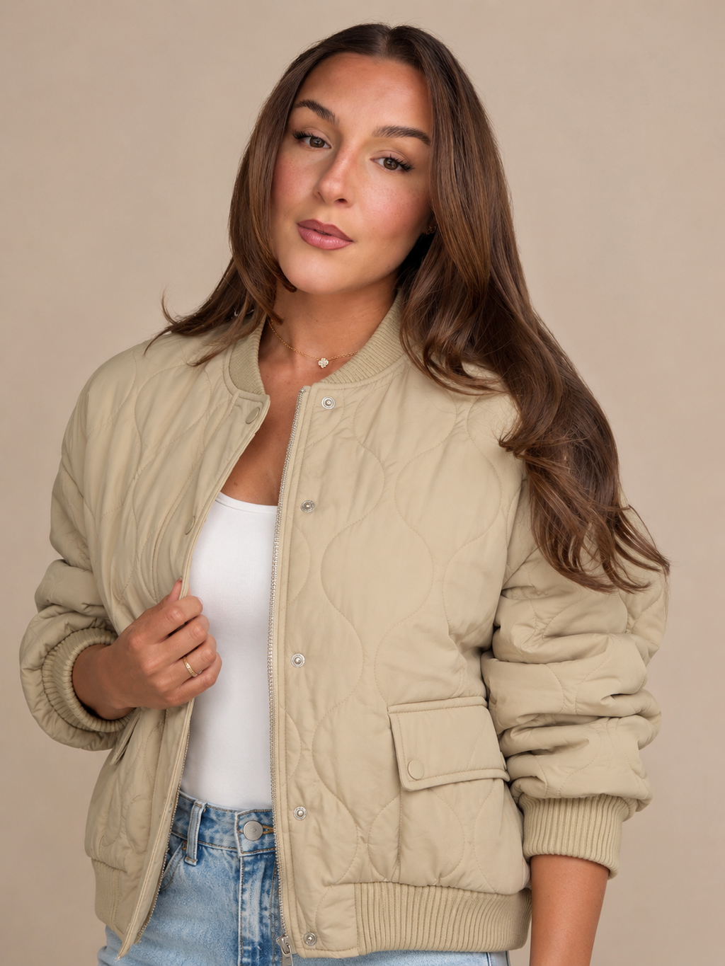 Bomberjack Dames Oversized Gewatteerd met Rits en Klepzakken Casual