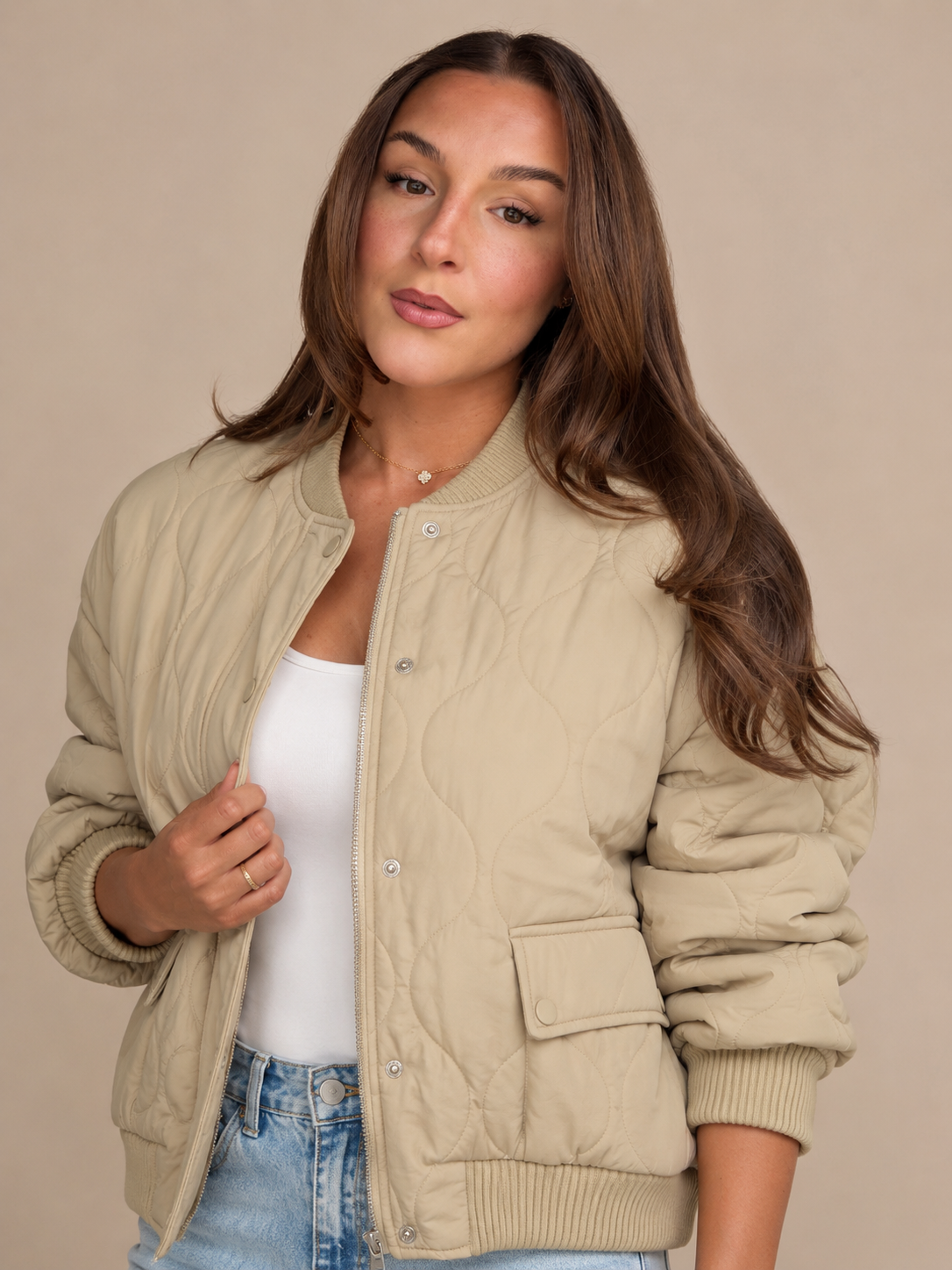 Bomberjack Dames Oversized Gewatteerd met Rits en Klepzakken Casual