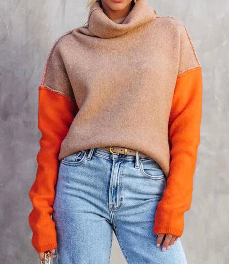 Coltrui Dames Oversized Colour Block met Ribboorden Casual